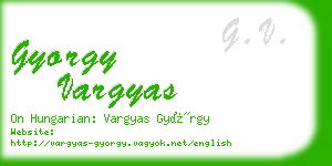 gyorgy vargyas business card